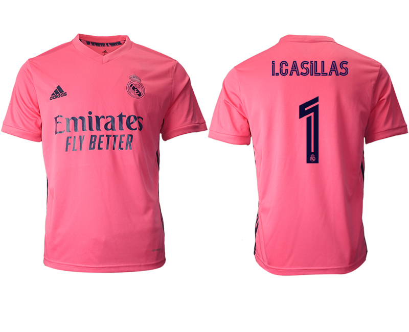 Men 2020-2021 club Real Madrid away aaa version #1 pink Soccer Jerseys1
